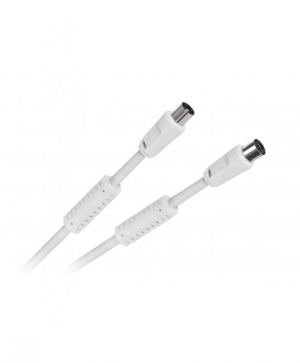 Kabel tv-video biały z filtrami 15m