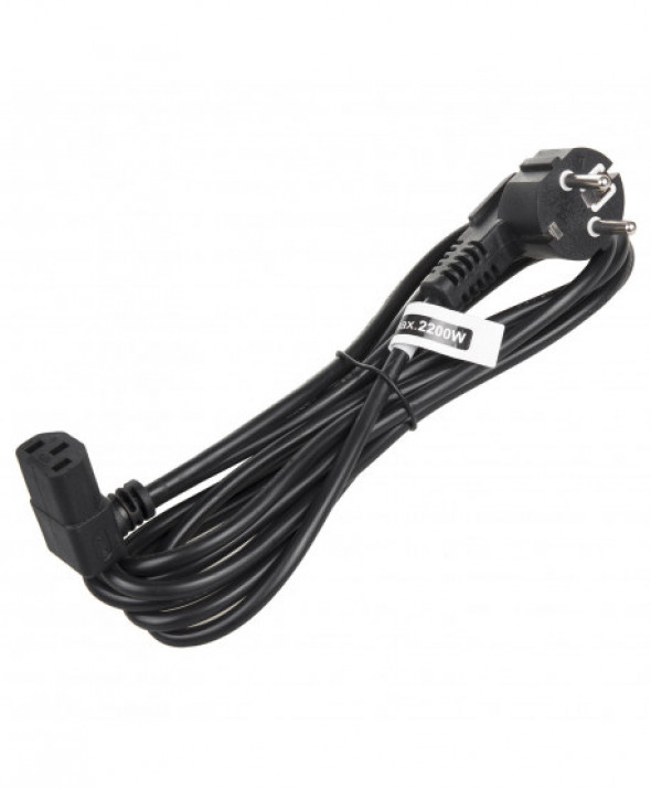 Kabel zasilający Maclean, kątowy, 3 pin, wtyk EU, 3m, MCTV-854