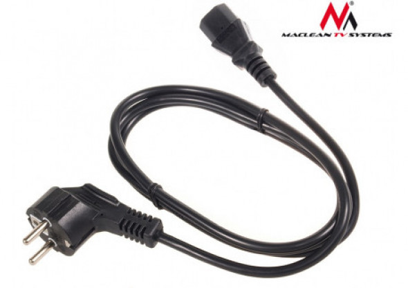 Kabel Zasilający Maclean, Wtyk EU, 3 pin, IEC C13, 1.5m, MCTV-691