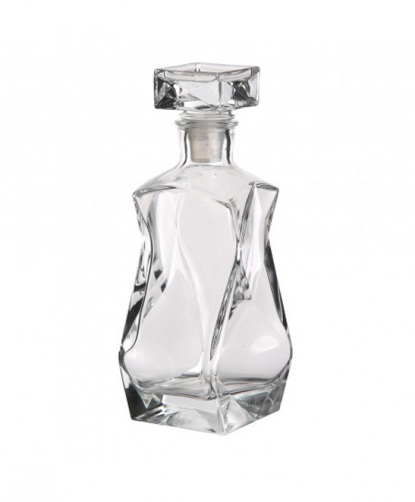 Karafka szklana do wina i nalewek ze szklanym korkiem Edwanex Łamana 375 ml