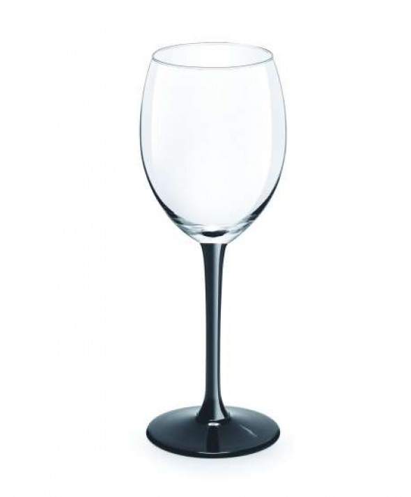Kieliszek do wina białego Onyx z czarną nóżką 250 ml