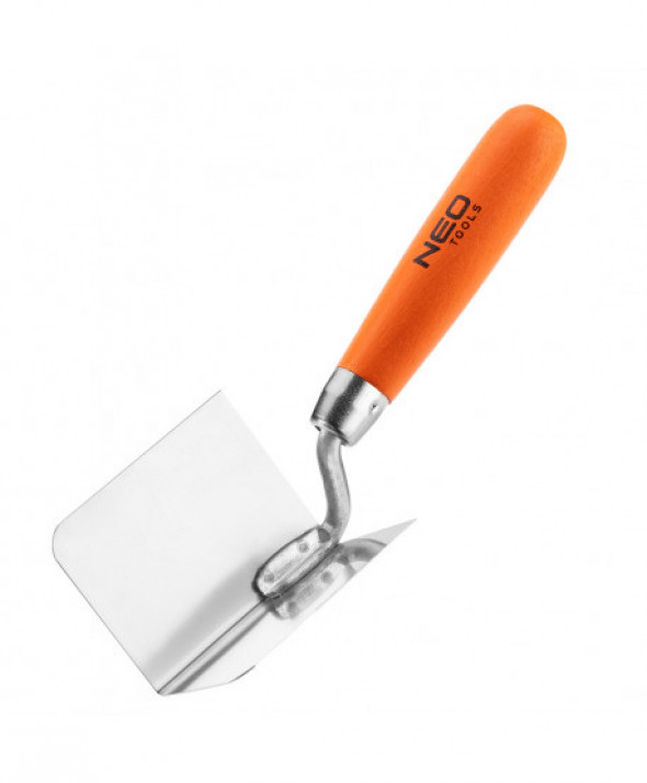 Kielnia sztukatorska kątowa, wewnętrzna, 80 mm, uchwyt drewniany