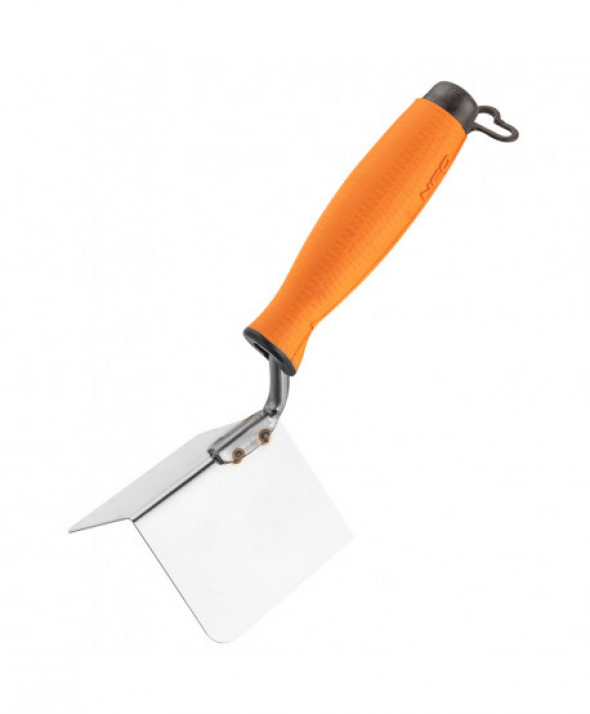 Kielnia sztukatorska kątowa, zewnętrzna, 80 mm, uchwyt dwumateriałowy