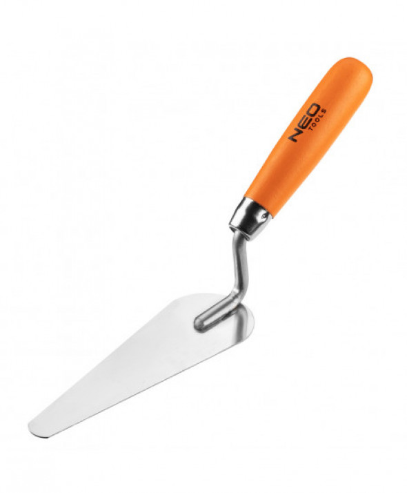 Kielnia sztukatorska "koci język", 165 x 17 x 54 mm, uchwyt drewniany