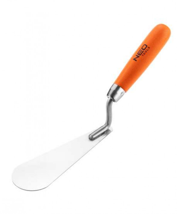 Kielnia sztukatorska "koci język", 165 x 54 x 17 mm, uchwyt drewniany