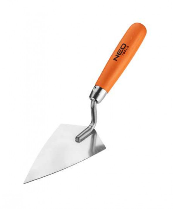 Kielnia sztukatorska ostra, 140 x 80 mm, uchwyt drewniany