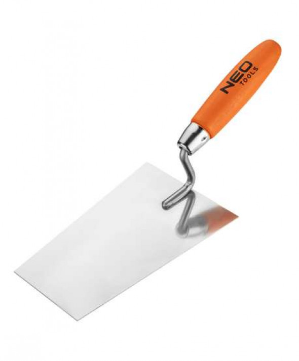 Kielnia sztukatorska trapezowa, 180 mm, uchwyt drewniany