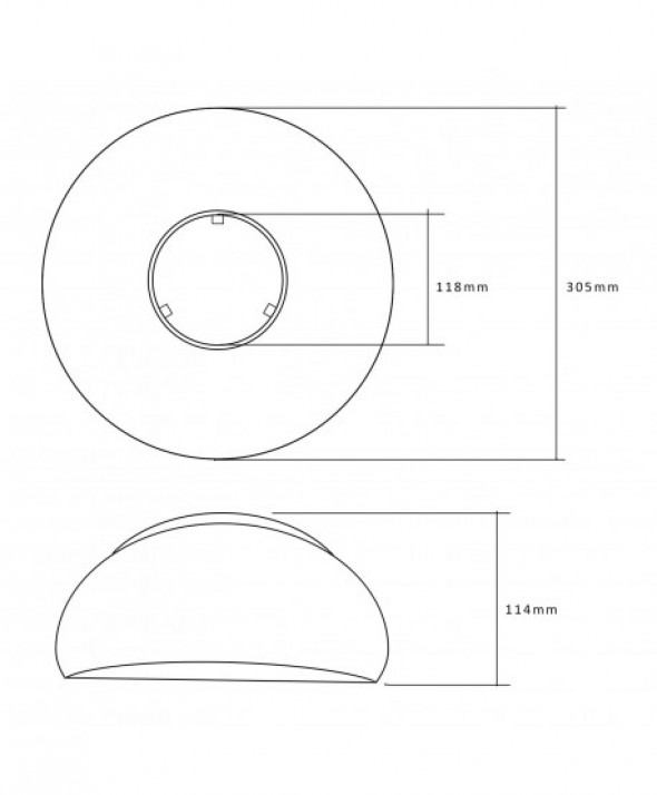 Klosz Odbłyśnik Maclean, Do Magazynowych Żarówek LED 40W, CW, Materiał: PC, MCE416 Pasuje Do MCE262
