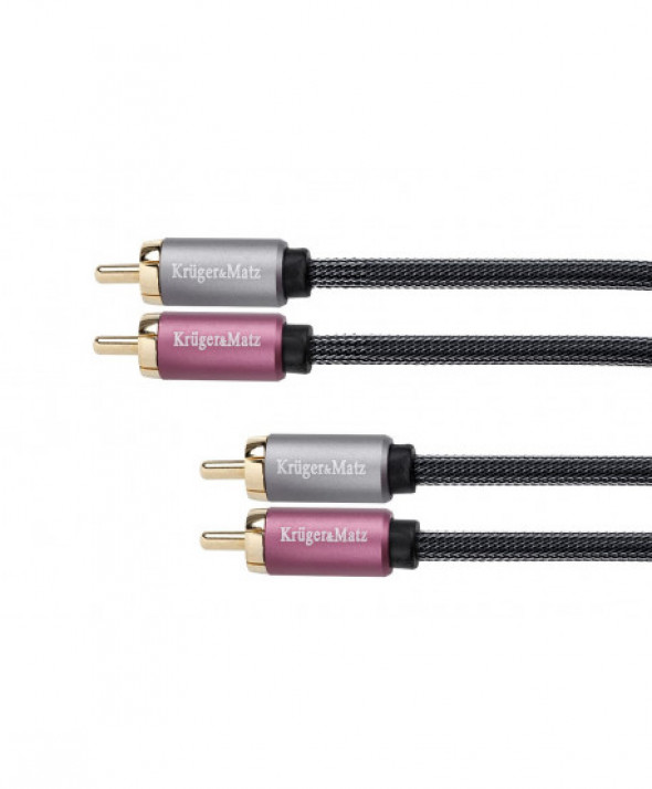 KM0303 Kabel 2RCA-2RCA 0.5m Kruger&Matz