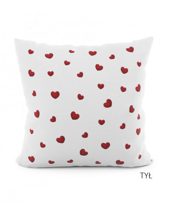 KOCHAM CIĘ Poszewka dekoracyjna VELVET, 40x40cm, kolor 001 czerwony PWA004/POP/001/040040/1