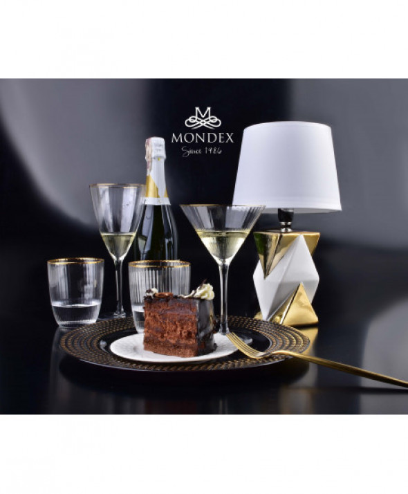 Komplet 2 kieliszków do martini 300ml MADA GOLD