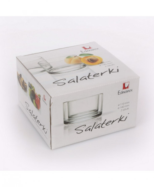 Komplet 2 salaterek 11 cm i 14 cm / miseczka szklana Edwanex