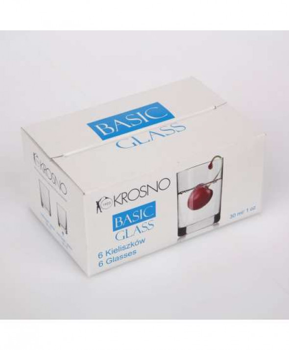 Komplet 6 kieliszków do wódki Krosno 30 ml