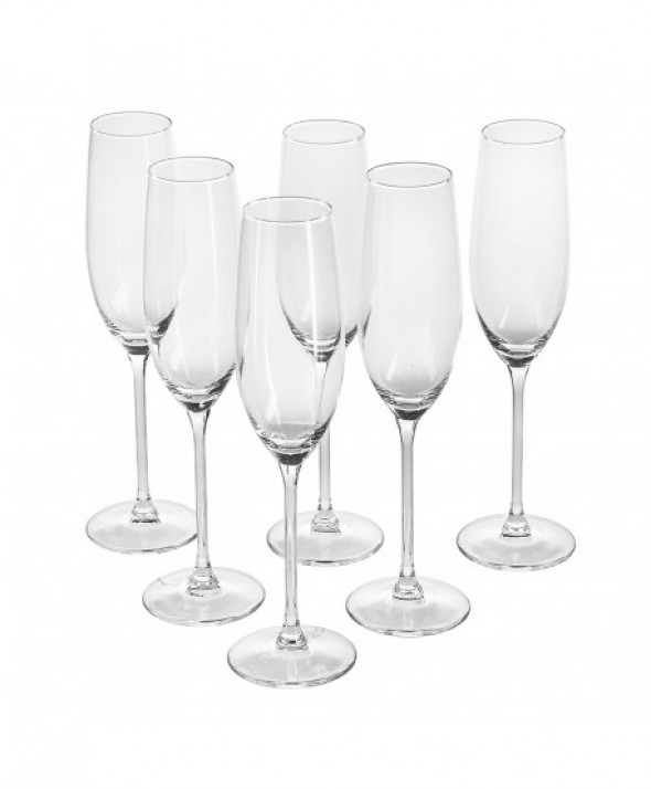 Komplet 6 szt. Kieliszków do szampana i wina musującego Avangarda 200 ml.