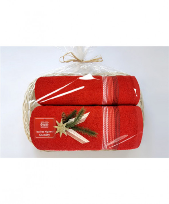 KOMPLET "FROTEX" OMBRE TACKA 50,70 CZERWONY