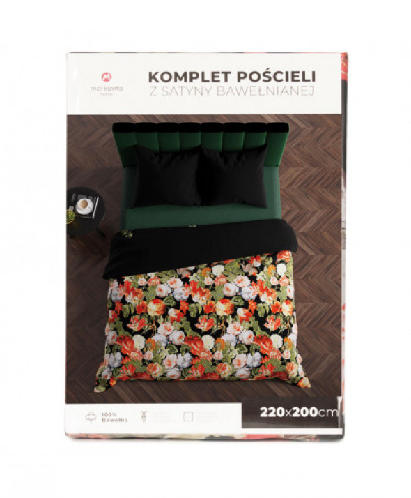 Komplet pościeli z satyny bawełnianej, 220x200cm TULIPAS
