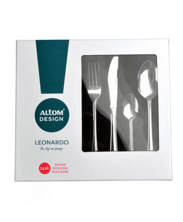 Komplet sztućców dla 6 osób 24 elementy Leonardo