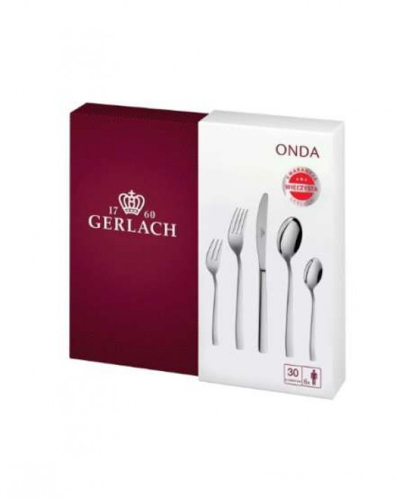 Komplet sztućców w pudełku dla 6 osób 30szt  ONDA 30P Gerlach