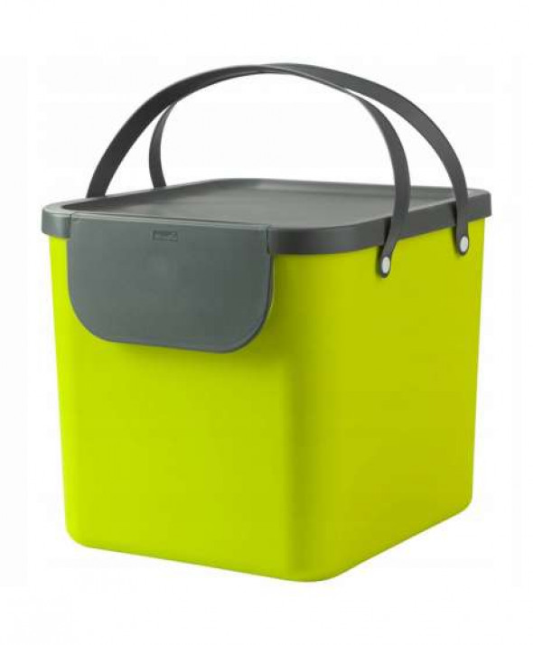 Kosz do segregacji Rotho Albula 40L limonka