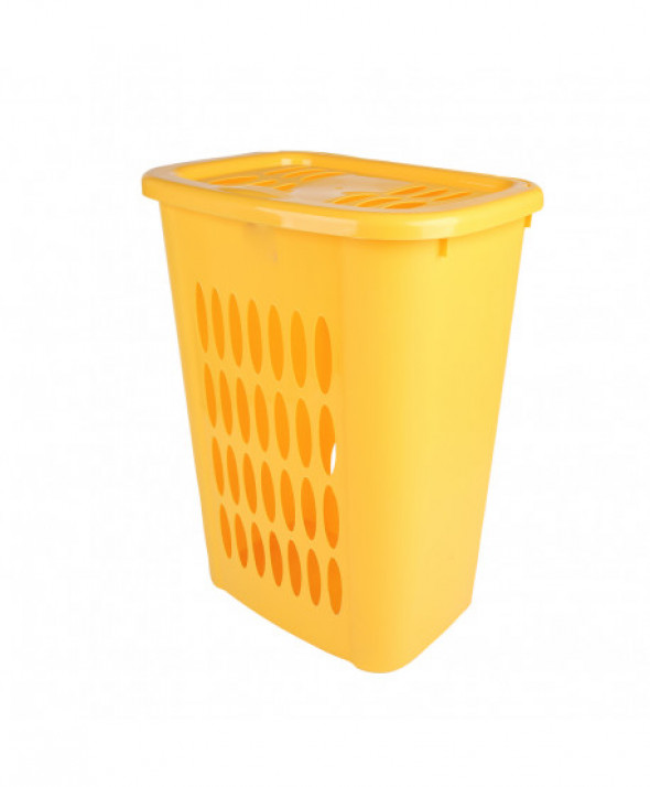 Kosz na pranie / brudownik plastikowy Tontarelli Cover Line 55 l żółty