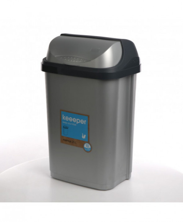 Kosz na śmieci do kuchni uchylny Keeeper Rasmus 25 l, srebrny