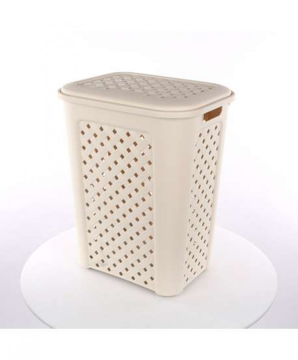 Kosz / pojemnik na pranie Tontarelli Arianna 50,7 l kremowy