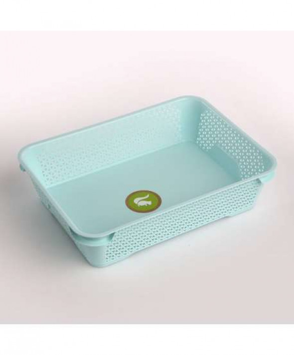 Koszyk do przechowywania Mirko plastikowy seledynowy 26,5 x 20 cm