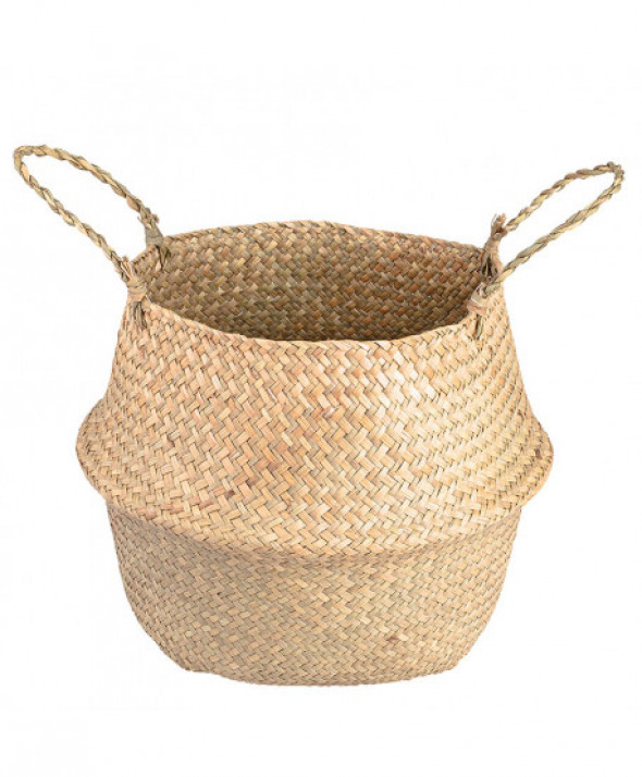 Koszyk / osłona na doniczkę z trawy morskiej Boho 22 cm