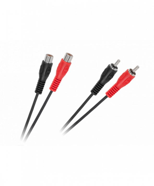 KPO2661-3 Kabel 2 x rca wtyk - 2 x rca gniazdo 3m