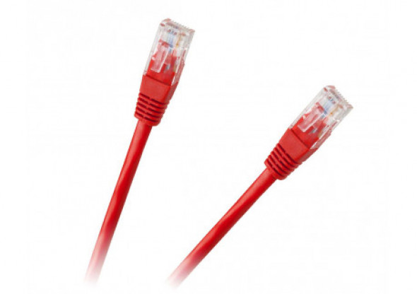 KPO2778B-1.0 Patchcord kabel UTP 8c wtyk-wtyk 1.0m CCA czerwony cat.6e