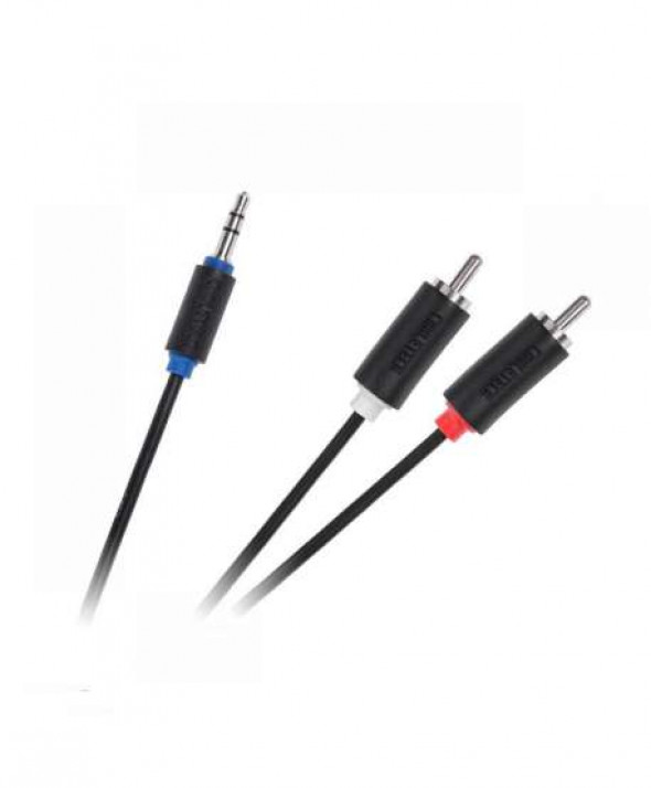 KPO3952-3 Kabel jack 3.5 - 2 rca 3m Cabletech standard