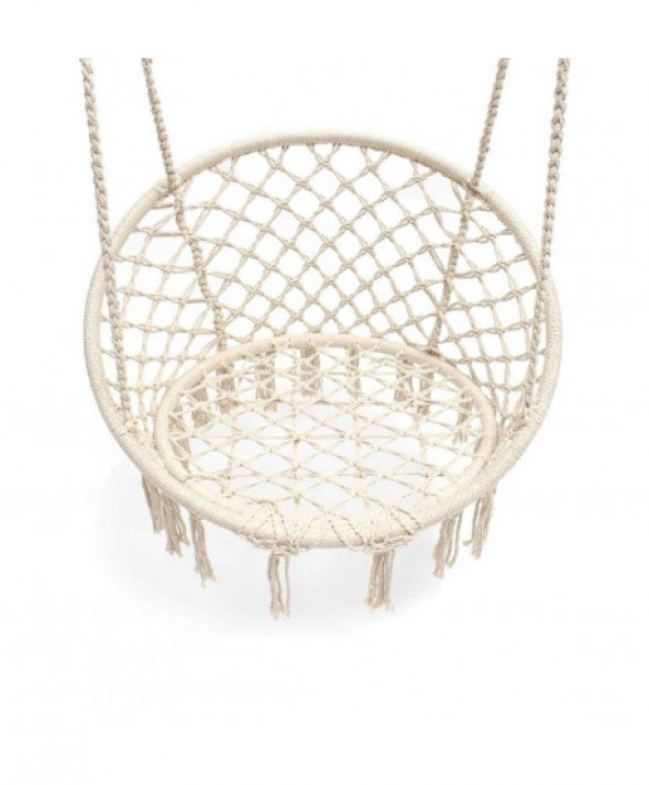 Krzesło wiszące gniazdo beżowe