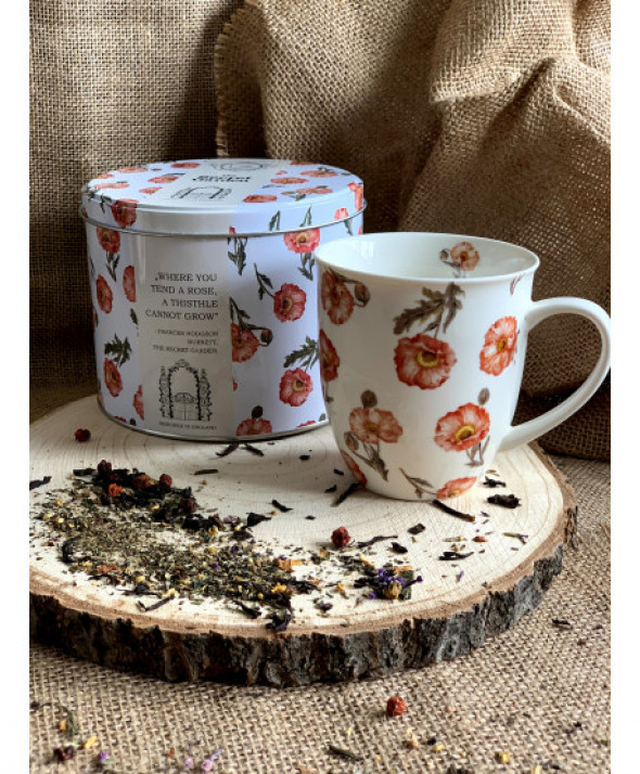 Kubek 400 ml w metalowej puszce WILD POPPIES