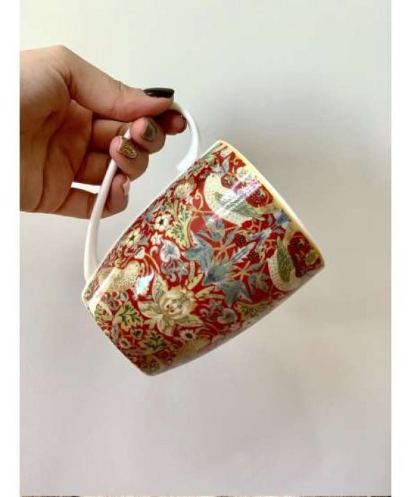 Kubek classic 380 ml STRAWBERRY THIEF RED William Morris