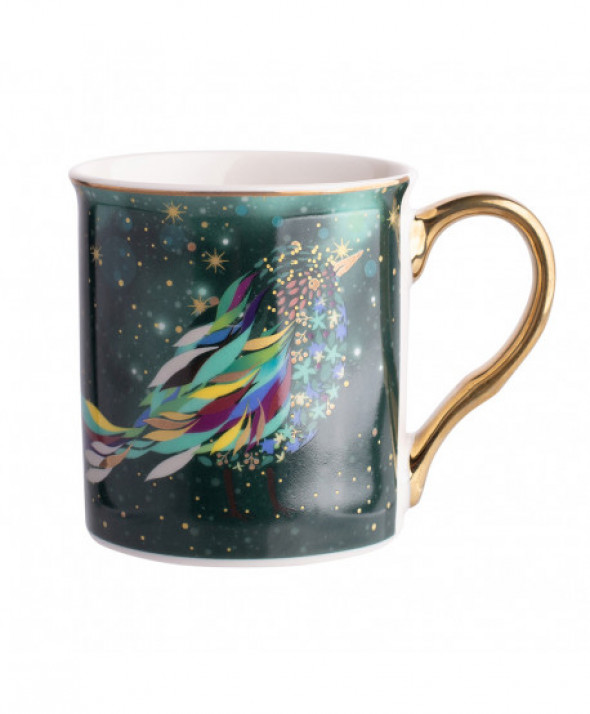 Kubek do kawy i herbaty porcelanowy  Mystery Ptak 250 ml
