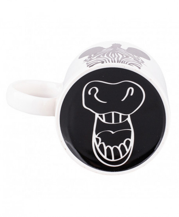 Kubek do kawy i herbaty porcelanowy Pets / Zwierzęta 300 ml, dekoracja Zebra