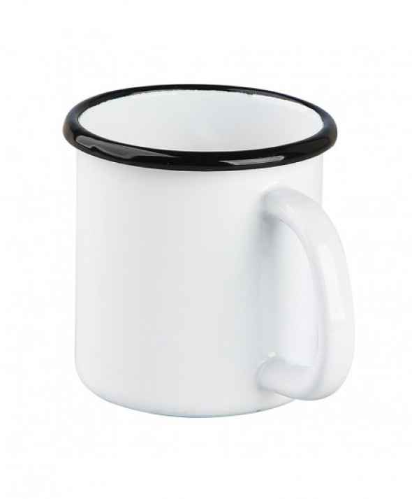 Kubek emaliowany biały Silesia Rybnik 0,3 l