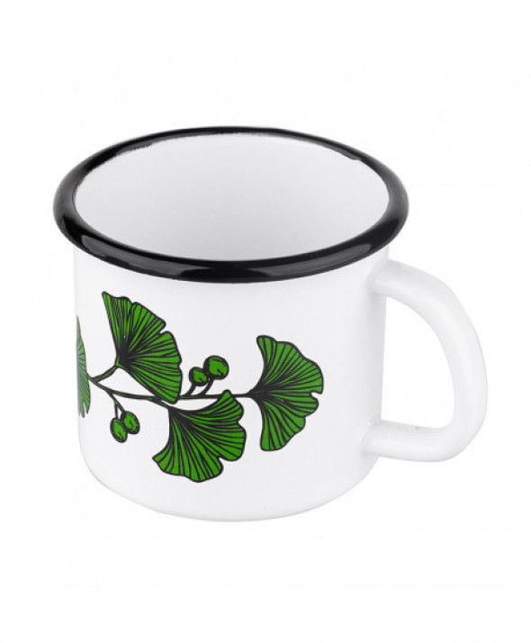 Kubek emaliowany Silesia Rybnik biały Ginko 0,45 l
