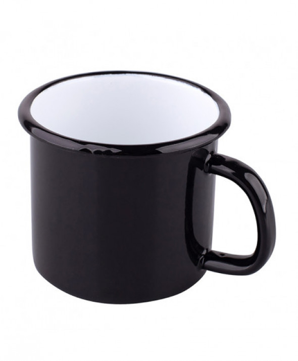 Kubek emaliowany Silesia Rybnik czarny 0,45 l