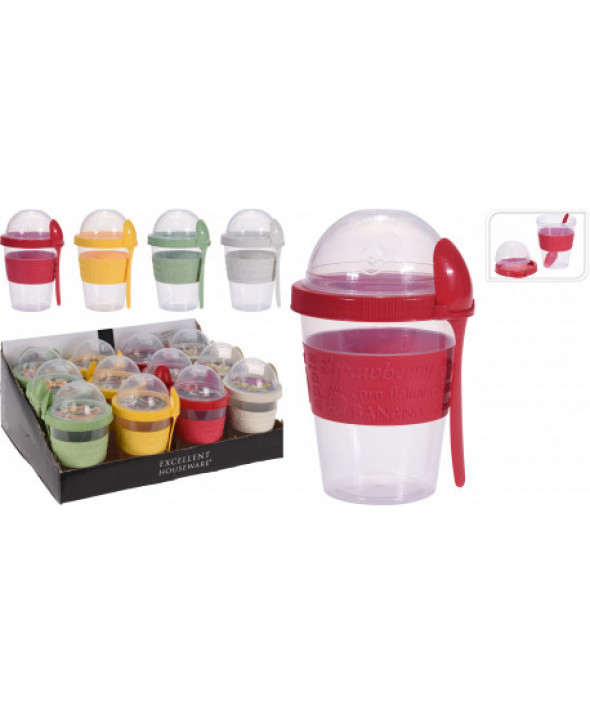 Kubek na jogurt 600ml PP 4 rodzaje