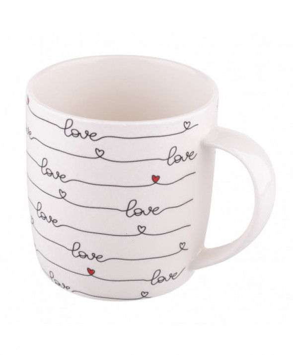 Kubek na Walentynki porcelanowy Heartbeat 300 ml