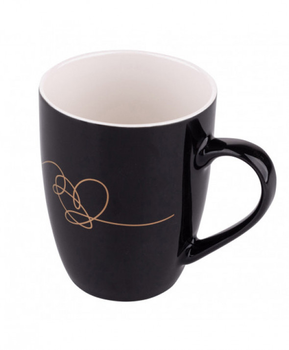 Kubek na Walentynki porcelanowy In Love 300 ml czarny
