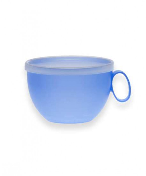 Kubek plastikowy z uchem i pokrywką XXL Sagad Weekend 550 ml niebieski