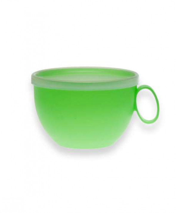 Kubek plastikowy z uchem i pokrywką XXL Sagad Weekend 550 ml zielony