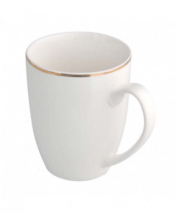 Kubek porcelana kremowa  Bella Złota Linia 320 ml