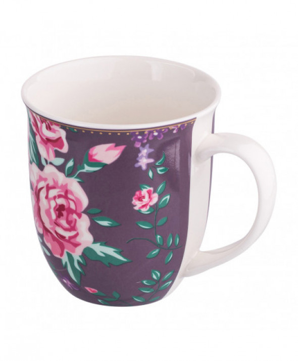 Kubek porcelanowy Charlotta 400 ml fioletowy