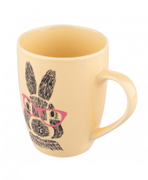 Kubek porcelanowy Colorful żółty Zając 300 ml