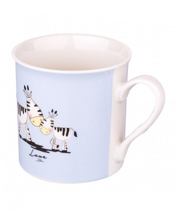 Kubek porcelanowy dla dzieci dekoracja Zebra 250 ml