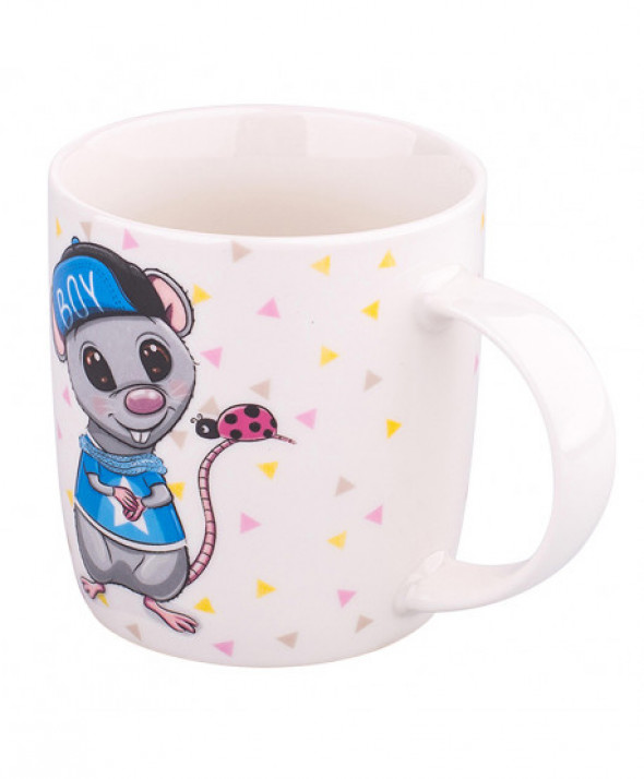 Kubek porcelanowy dla dzieci Myszka, dekoracja A 300 ml