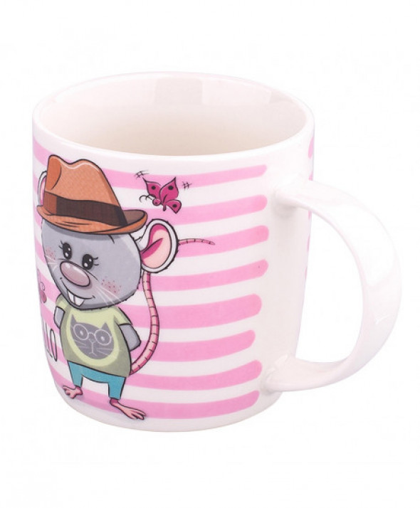 Kubek porcelanowy dla dzieci Myszka, dekoracja B 300 ml
